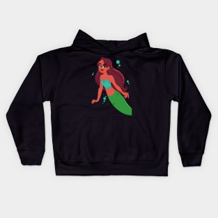 Purple Haired Mermaid Kids Hoodie